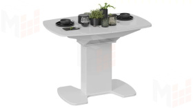 Стол обеденный Портофино - СМ(ТД)-105.01.11(1) Белый глянец, Стекло белое