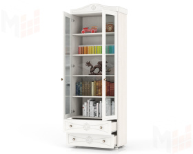 Шкаф книжный со стеклом Онега ШК-37