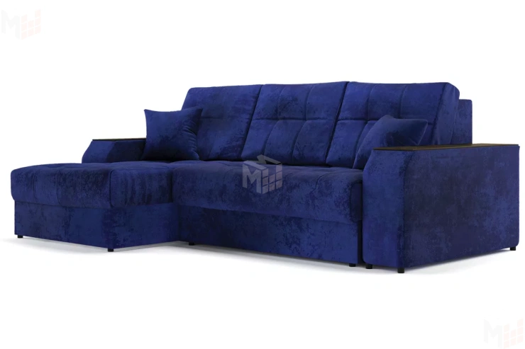 Угловой диван-кровать Лас-Вегас Синий левый