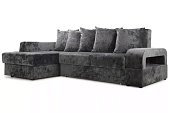 Диван угловой Марго Серый Левый Велюр