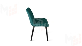 Стул OSCAR Черный муар, Велюр L006 бирюзовый