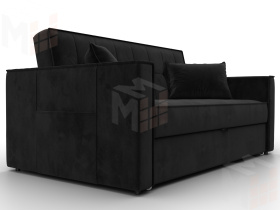 Диван прямой Лига-104 (140) ( SEVEN 35 черный )