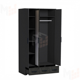 Шкаф для одежды и белья Айрис 444 Антрацит/Креатель