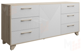 Комод Копенгаген (дуб сонома/белый матовый)