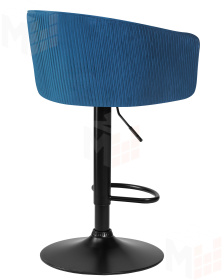 Стул барный DOBRIN DARCY BLACK (синий велюр (1922-20))