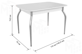 Стол обеденный раздвижной Танго белый
