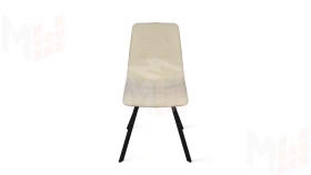 Стул Бруно (паук Т2) Черный муар матовый, Кожзам Бежевый