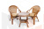 Комплект мебели из ротанга "Петани дуэт": два кресла и круглый столик 