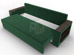 Диван прямой Дубай Лайт ( SEVEN 626 зеленый )