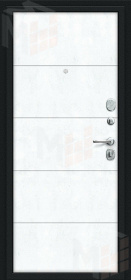 Входная металлическая дверь Граффити-1 Букле черное/Snow Art