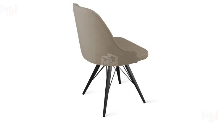 Стул Гранд К3 Черный муар, Велюр Confetti Smoke