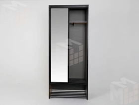 Шкаф-купе с зеркалом Ольга-Лофт 10 Дуб Крафт Золотой/Темно-Серый