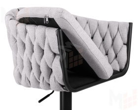 Стул барный DOBRIN LEON (серая ткань (LAR 275-17))