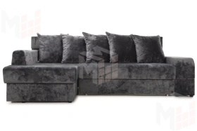Диван угловой Марго Серый Левый Велюр