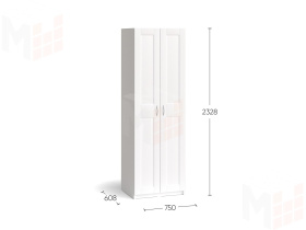 Шкаф Макс 2 двери 75х61х233 белый