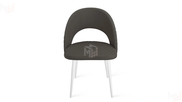 Стул Гэтсби К1К Белый матовый, Велюр Confetti Stone