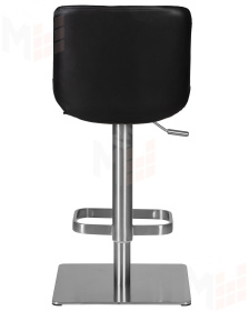 Стул барный DOBRIN ALDO (черный PU YP33-19, основание из нержавеющей стали)