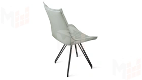 Стул Фэнди К4 Черный муар, Велюр Confetti Silver