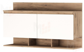 Антресоль  ГРЕТТА 1200  Дуб Крафт золотой-Белый