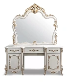 Туалетный столик Флоренция белый перламутр глянец