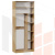Шкаф комбинированный с 2 дверями Хилтон Исп.2 404.002.000 Графит