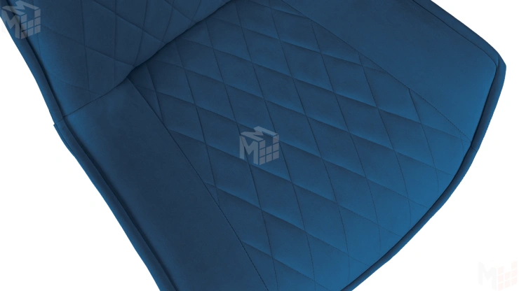 Стул Фэнди К1С  Белый матовый, Велюр Confetti Blue