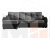 Угловой диван Меркурий левый угол (Серый\Черный)
