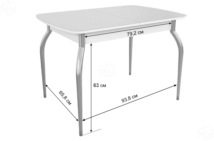 Стол обеденный раздвижной Танго Геометрия