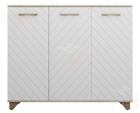 Комод Стокгольм (дуб сонома/белый матовый)