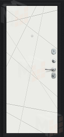 Входная металлическая дверь Граффити-5 Букле черное/Super White