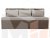 Кухонный прямой диван Метро (бежевый\коричневый)