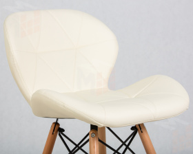 Стул обеденный DOBRIN BUTTERFLY (ножки светлый бук, цвет сиденья кремовый)