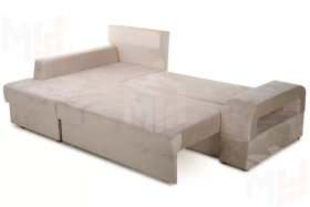 Диван угловой Марго Бежевый Левый Велюр