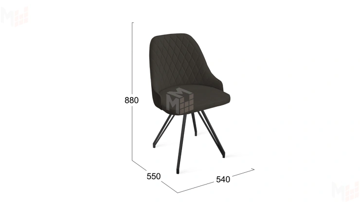 Стул Гранд К4 Черный муар Велюр Confetti Stone