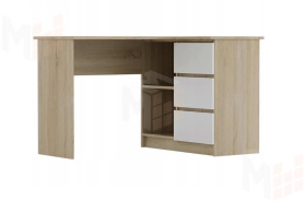 Стол Челси угловой (сонома/белый глянец)