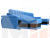 П-образный диван Нэстор (Голубой\Черный)
