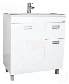 Тумба под умывальник "Elen 80" Cube с верхним ящиком В1 Домино