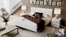 Кровать c мягкой обивкой тип 1 «Элис»