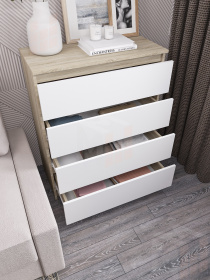 Комод Мори 800.4 сонома/белый