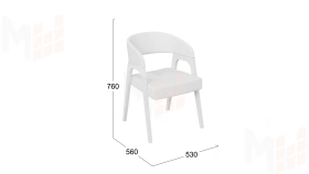 Кресло Техас 1 - W-101  Белый матовый, тк №66 Экокожа