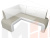 Кухонный угловой диван Кармен левый угол (Корфу 02\Белый)