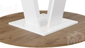 Стол обеденный Райнер Тип 1 Белый, Дуб Крафт золотой