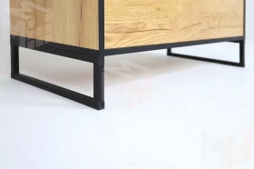 Комод с надстройкой Виртон 3 Дуб Крафт Золотой