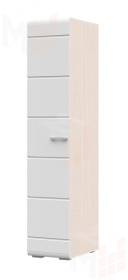 Пенал глухой Симба дуб белфорд - белый глянец