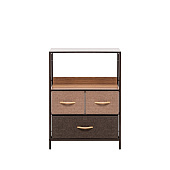 Комод Leset Локи 3 ящ., Коричневый (Коричневый/Бежевый, светло-коричневый, темно-коричневый)