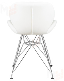 Стул обеденный DOBRIN BUTTERFLY CHROME (ножки хром, цвет белый)