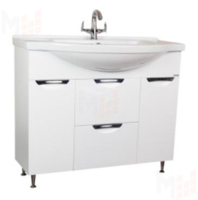 Тумба под умывальник "Эльбрус 100" Грация с двумя ящиками В2 Домино