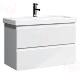 Тумба подвесная под умывальник "Moduo 80" Graffo белый глянец В2 Домино