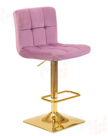 Стул барный DOBRIN GOLDIE (пудрово-сиреневый велюр (MJ9-52))