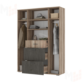 Шкаф для одежды Нельсон ШК-03 дуб каньон/железный камень